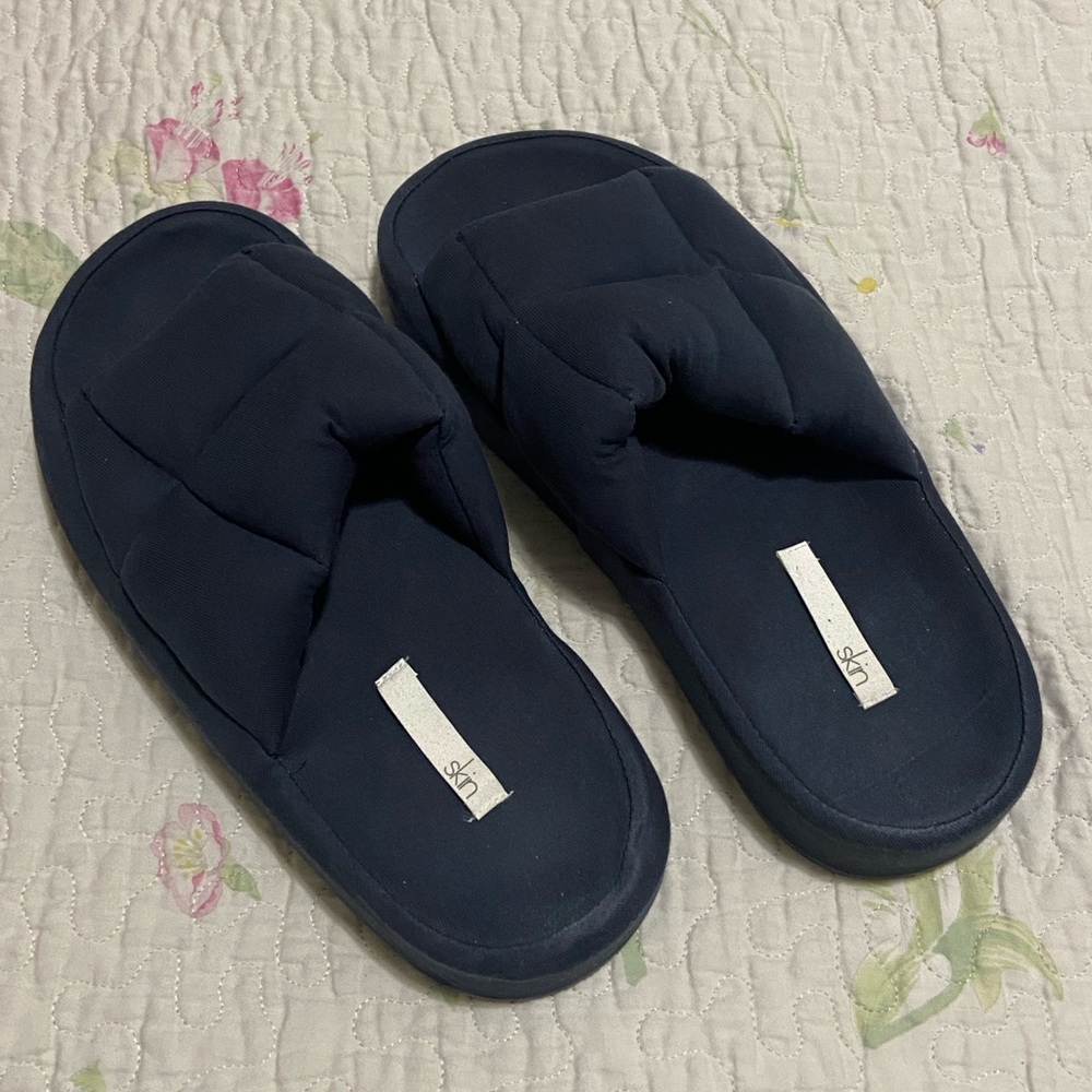 Skin Cozy Navy Blue Slippers
